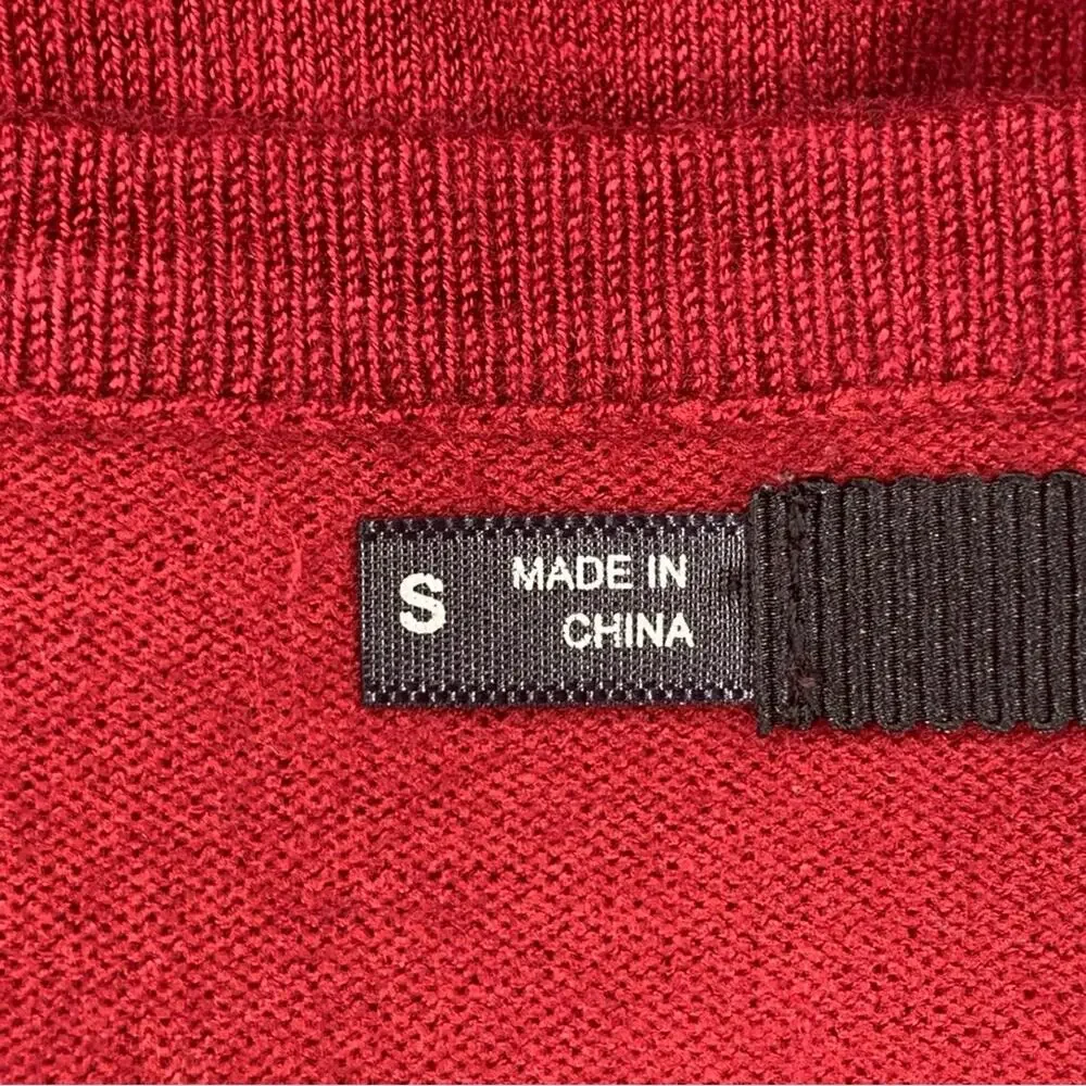 Maurices Fine Knit Top Red 3/4 Sleeve Size S